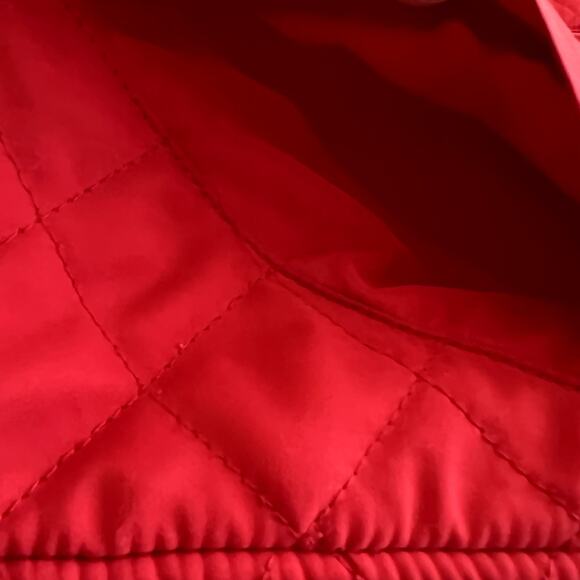 Bienzoe Quilted Puffer Vest Women Medium Red Sleeveless Fall Outerwear Jacket - Picture 9 of 12